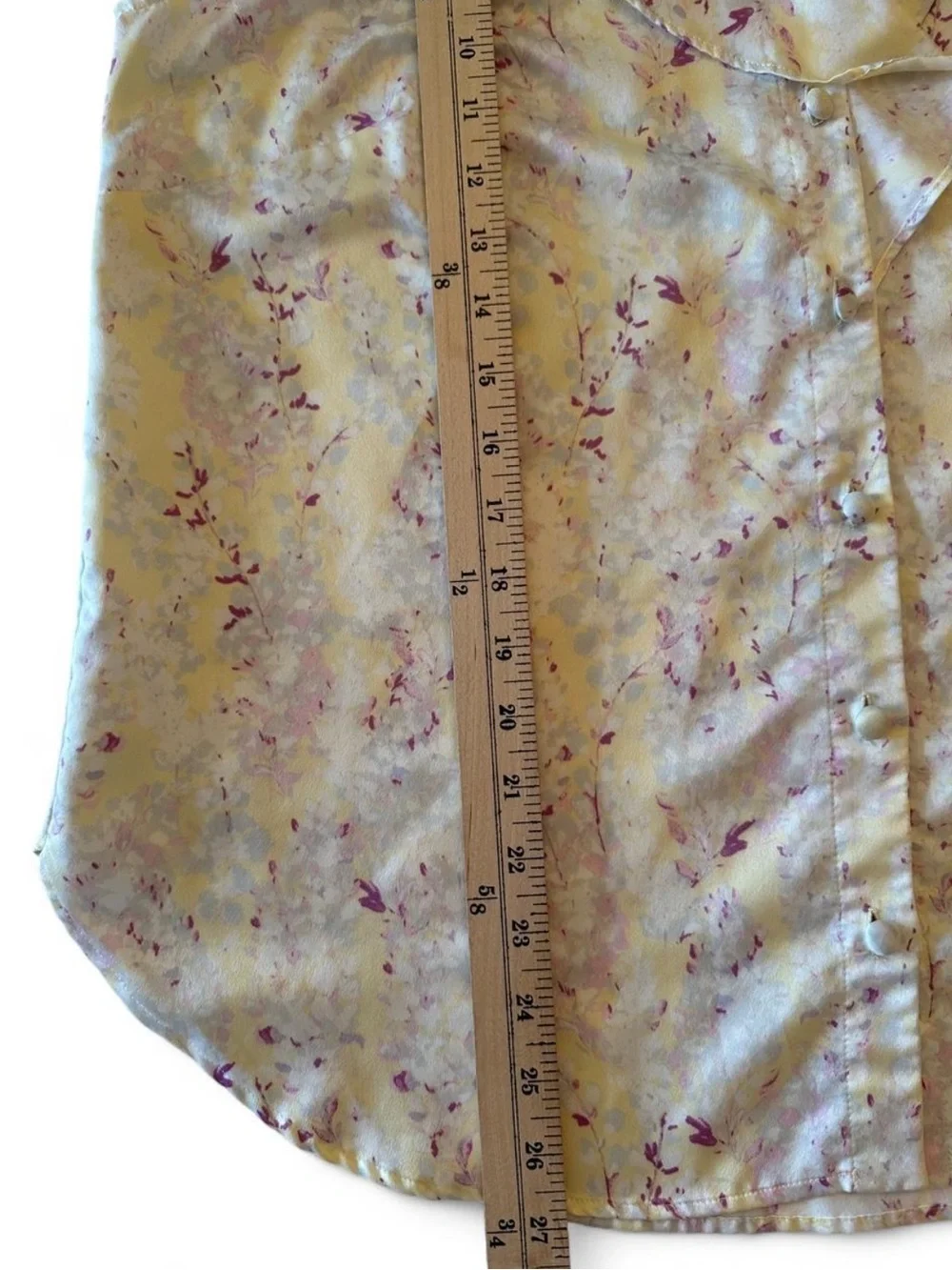 Cabernet Silk Satin Floral Capri Pajama Set L Ruffle Coquette Cottagecore